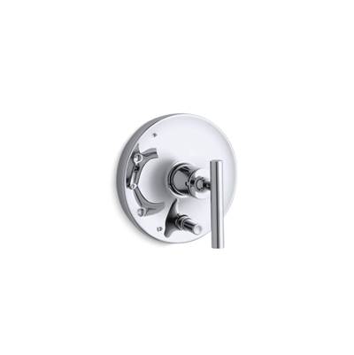 Kohler Purist Rite-temp Valve Trim with Push-button Diverter and Lever Handle - Polished Chrome