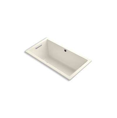 Kohler Underscore 60'' x 32'' drop-in Heated BubbleMassageE air bath - Biscuit
