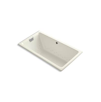 Kohler Tea-for-Two 66'' x 36'' drop-in Heated BubbleMassageE air bath - Biscuit
