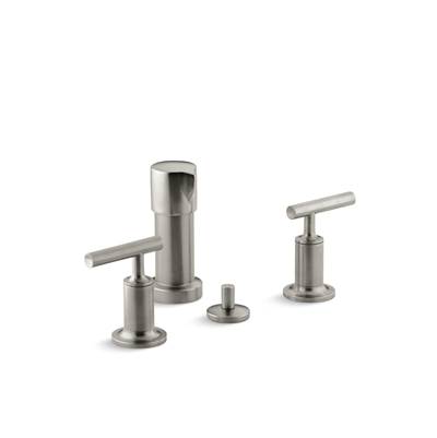 Kohler Purist Vertical spray bidet faucet with lever handles - Vibrant Brushed Nickel