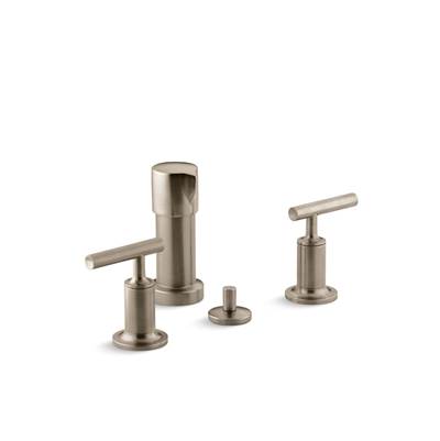 Kohler Purist Vertical spray bidet faucet with lever handles - Vibrant Brushed Bronze
