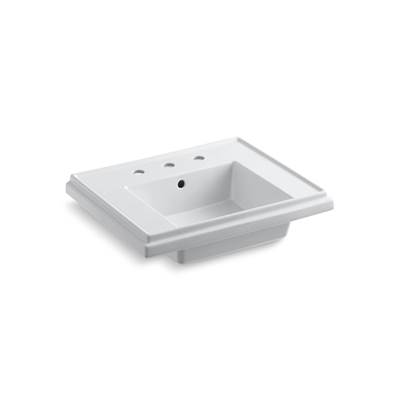 Kohler Tresham 24'' square pedestal bathroom sink - White