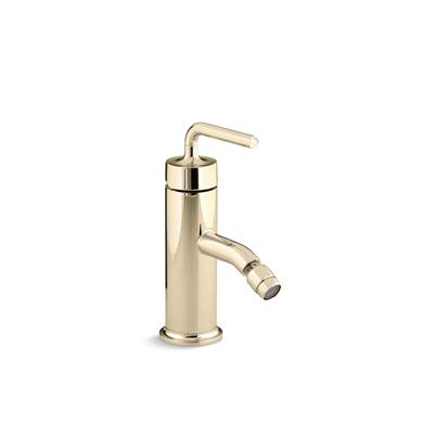 Kohler Purist Horizontal Swivel Spray Aerator Bidet Faucet With Straight Lever Handle - Vibrant F...