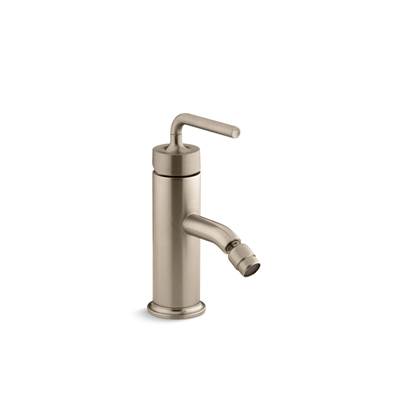 Kohler Purist Horizontal Swivel Spray Aerator Bidet Faucet With Straight Lever Handle - Vibrant B...