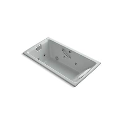 Kohler Tea-for-Two 66'' x 36'' drop-in whirlpool bath - Ice Grey