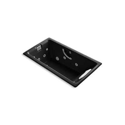 Kohler Tea-for-Two 66'' x 36'' drop-in Effervescence whirlpool bath - Black