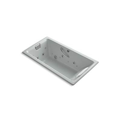 Kohler Tea-for-Two 66'' x 36'' drop-in Effervescence whirlpool bath - Ice Grey