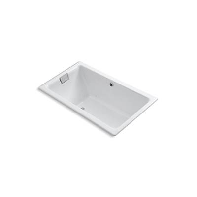 Kohler Tea-for-Two 66'' x 36'' drop-in Heated BubbleMassageE air bath - White