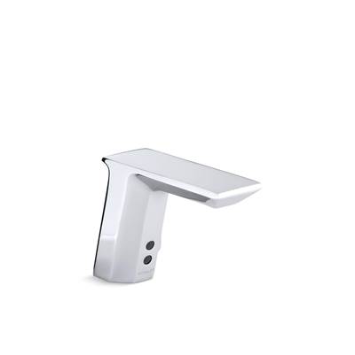 Geometric Touchless single-hole lavatory faucet with InsightE sensor technology and temperature mixer, HES-powered, 0.5 gpm - Polished Chrome