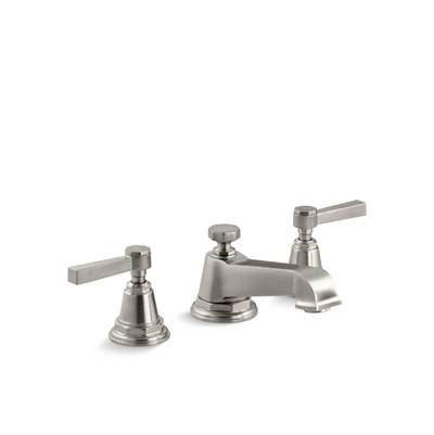 Kohler Pinstripe Widespread Bathroom Sink Faucet With Lever Handles, 1.2 Gpm - Vibrant - Brushed ...