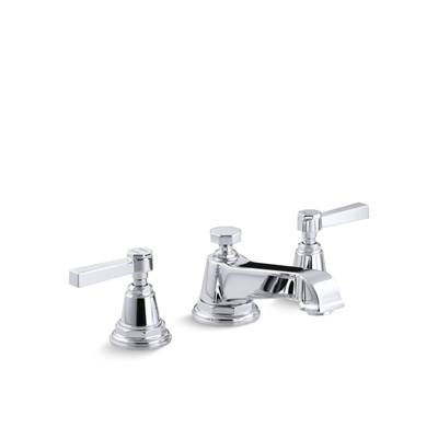 Kohler Pinstripe Widespread Bathroom Sink Faucet With Lever Handles, 1.2 Gpm - - Polished Chrome