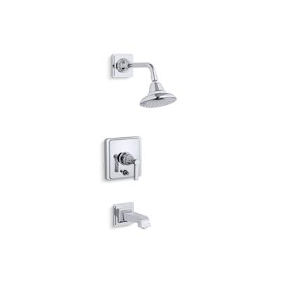 Kohler Pinstripe Pure Rite-temp Bath and Shower Trim Kit with Push-button Diverter and Lever...