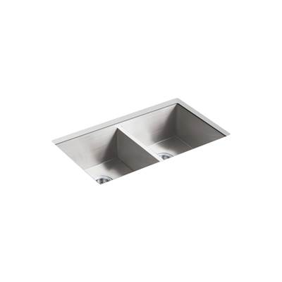 Kohler VaultE 32'' undermount double-bowl kitchen sink - Stainless Steel