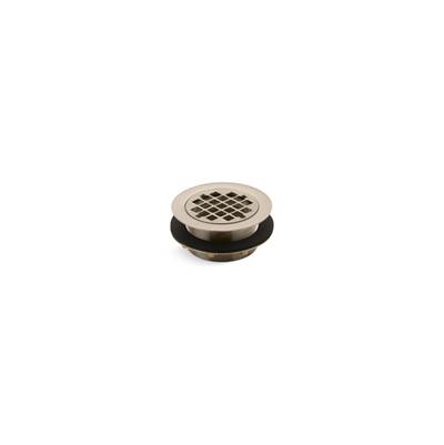 Kohler Round shower drain for use with plastic pipe, gasket included - Vibrant Brushed Bronze