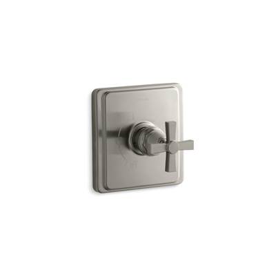 Kohler Pinstripe Pure Rite-temp Valve Trim with Cross Handle - Vibrant Brushed Nickel