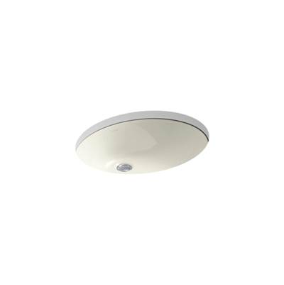 Caxton 21-1/4'' oval undermount bathroom sink with glazed underside, no overflow