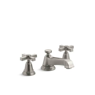 Kohler Pinstripe Pure Widespread Bathroom Sink Faucet With Cross Handles, 1.2 Gpm - Vibrant - Bru...