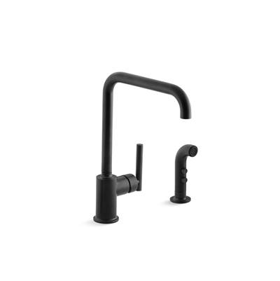 Kohler | Purist | Deck Mounted Kitchen Faucet - Matte Black