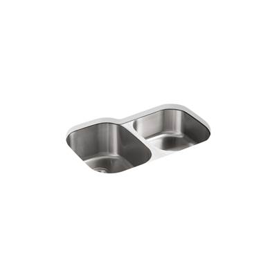 Kohler Undertone 31'' undermount double-bowl kitchen sink - Stainless Steel