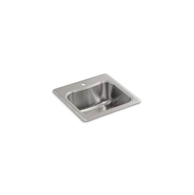 Kohler StaccatoE 20'' top-mount single-bowl bar sink - Stainless Steel
