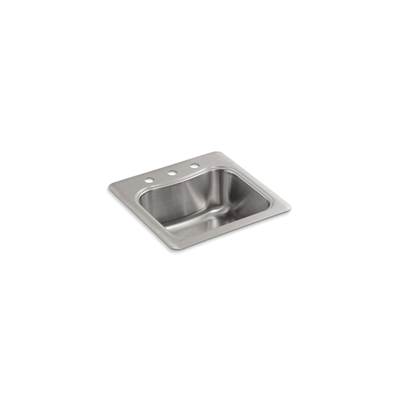 Kohler StaccatoE 20'' top-mount single-bowl bar sink - Stainless Steel