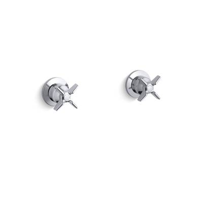 Kohler Triton Wall-mount valve trim with cross handles, requires valve - Polished Chrome