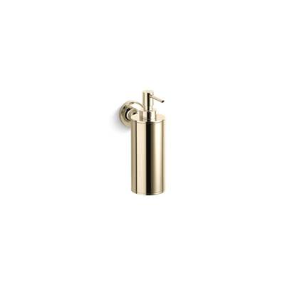 Kohler Purist Wall-mount soap/lotion dispenser - Vibrant French Gold