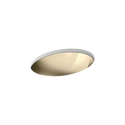 Kohler Rhythm 23-1/4'' oval undermount bathroom sink, no overflow - Mirror French Gold
