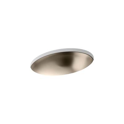 Kohler Rhythm 23-1/4'' oval undermount bathroom sink, no overflow - Satin Bronze