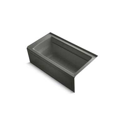 Archer 60'' x 32'' alcove bath with integral apron, integral flange and right-hand drain