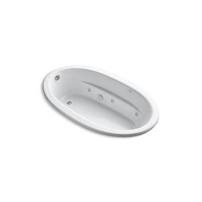 Kohler Sunward 72'' x 42'' drop-in heated whirlpool bath - White