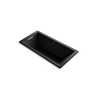 Kohler Underscore 66'' x 32'' drop-in Heated BubbleMassageE air bath - Black