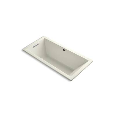 Kohler Underscore 66'' x 32'' drop-in Heated BubbleMassageE air bath - Biscuit
