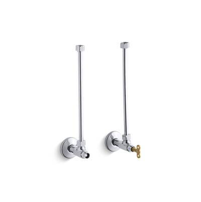 Kohler Pair 1/2'' NPT Angle Supplies with Loose-key Stop and Annealed Vertical Tube - Polished...