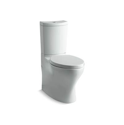 Kohler Persuade Curv Two-piece elongated toilet with skirted trapway, dual-flush - Ice Grey