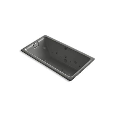 Kohler Tea-for-Two 66'' x 36'' drop-in Effervescence whirlpool bath - Thunder Grey