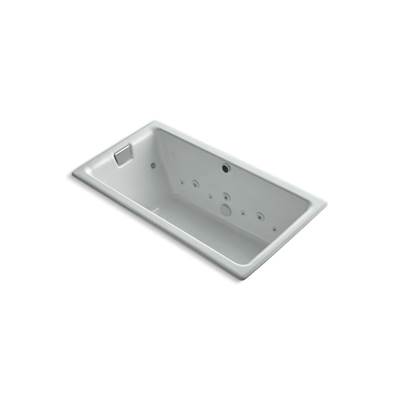 Kohler Tea-for-Two 66'' x 36'' drop-in Effervescence whirlpool bath - Ice Grey