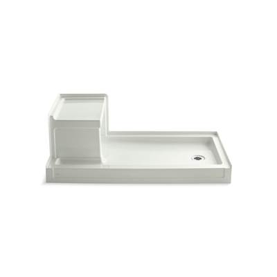 Kohler Tresham 60'' x 32'' alcove shower base, right drain - Dune