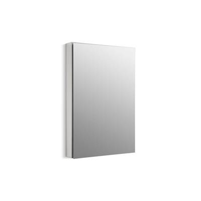 Catalan 24-1/8'' W x 36-1/8'' H aluminum single-door medicine cabinet with 107 degree hinge