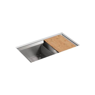 Kohler Poise 33'' Undermount Double-bowl Kitchen Sink - Stainless Steel