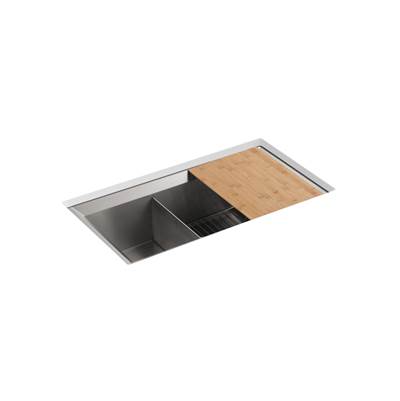 Kohler Poise 33'' Undermount Double-bowl Kitchen Sink - Stainless Steel