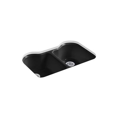 Hartland 33'' undermount double-bowl kitchen sink - Black