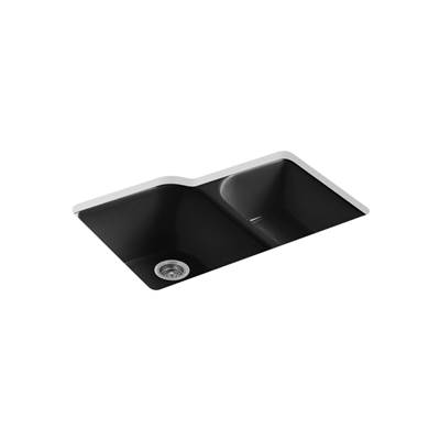 Executive ChefE 33'' undermount double-bowl kitchen sink - Black
