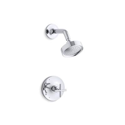 Kohler Purist Rite-temp Shower Trim Kit with Cross Handle, 2.5 Gpm - Polished Chrome