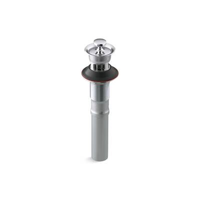 Bathroom sink drain with overflow and non-removable metal stopper