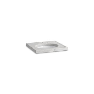 Kohler Kathryn 24'' X 22'' Marble Console Tabletop with 8'' Widespread Faucet Holes and Cut for...
