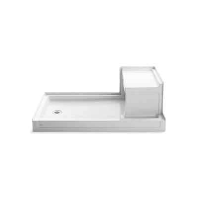 Kohler Tresham 60'' x 36'' alcove shower base, left drain - White