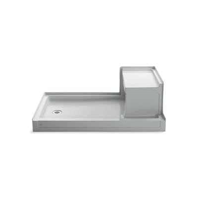 Kohler Tresham 60'' x 36'' alcove shower base, left drain - Ice Grey