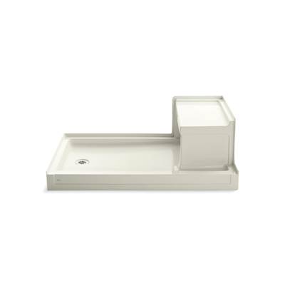 Kohler Tresham 60'' x 36'' alcove shower base, left drain - Biscuit