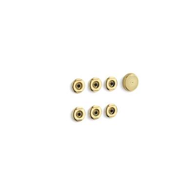 Flexjet Whirlpool trim kit with six jets - Vibrant Polished Brass